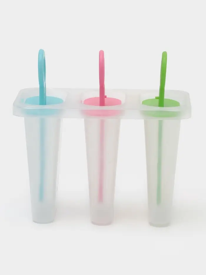 Форма для мороженого Доляна &laquo;Симпл&raquo;, 11&times;11&times;6.5 см, 3 ячейки, прозрачная