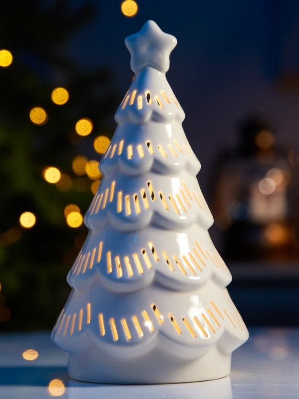 Светодиодная фигура Светодиодная фигура "Елочка ажурная" 19.8х10.8х10.8, 1 LED, LR44x3(в компл.), Т/БЕЛЫЙ