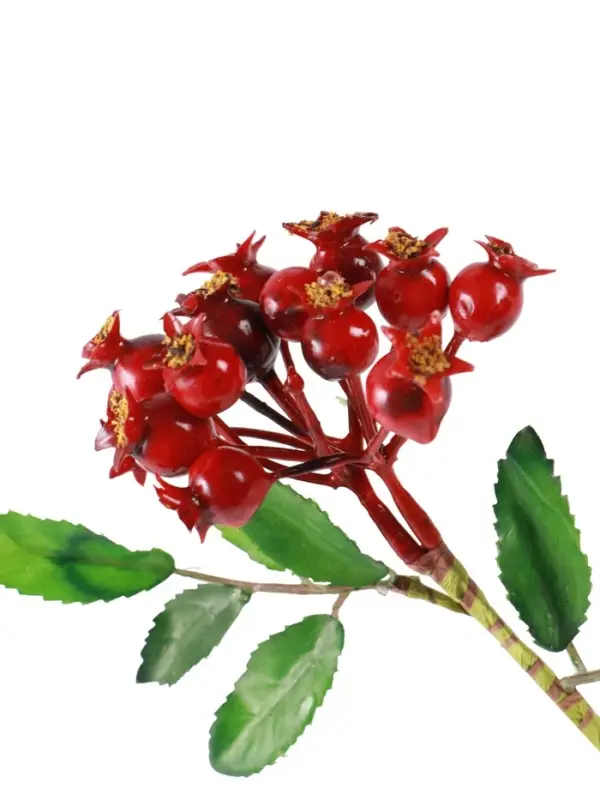 Цветы искусственные "Шиповника пучок" 23 см, красный