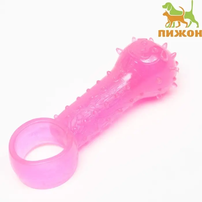 Игрушка-дразнилка для собак &laquo;Поймай меня!&raquo;,9.5 см, прозрачная, PP, розовая