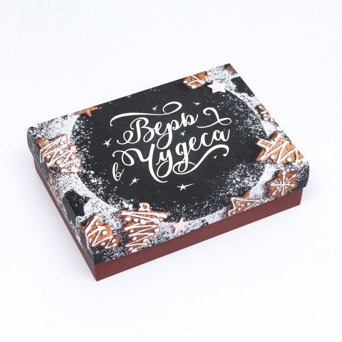 Коробка сборная крышка-дно, Коробка сборная крышка-дно, "Мандарины", 21 х 15 х 5,7 см