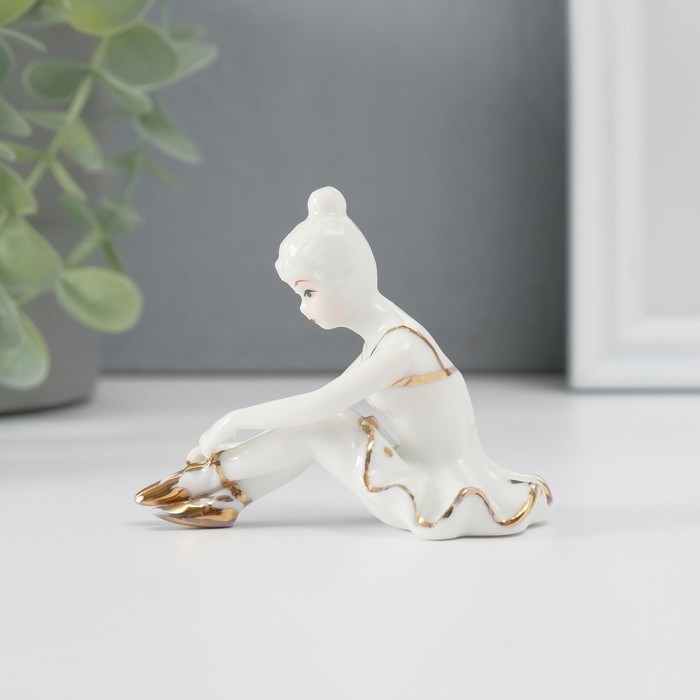 Сувенир  Сувенир "Балерина" золото 7 см