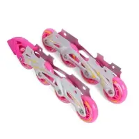 Коньки раздвижные BlackAqua, р. 39-42, для фитнеса, с роликовой платформой, цвет фуксия Коньки раздвижные BlackAqua, р. 39-42, для фитнеса, с роликовой платформой, цвет фуксия