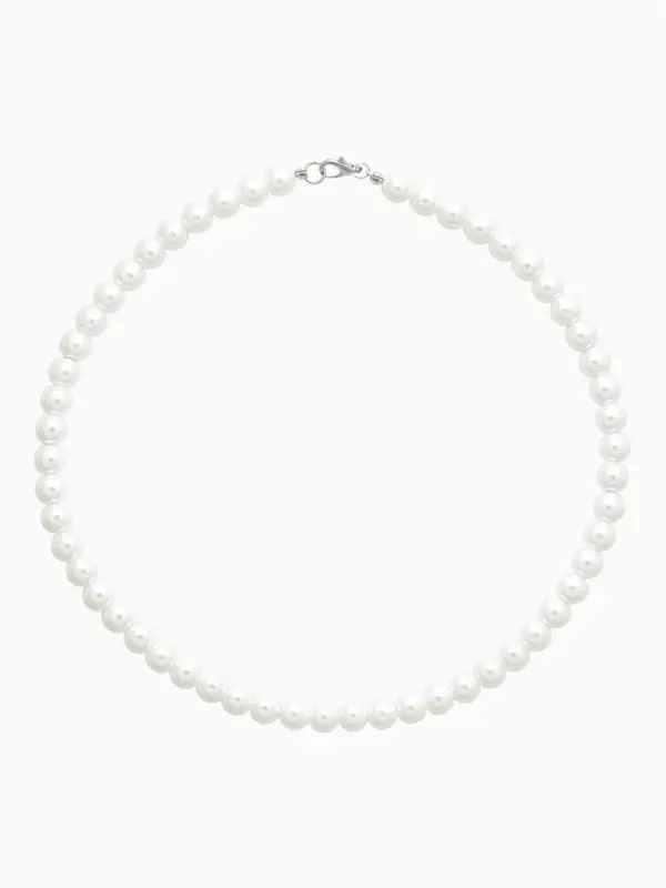 Бусы &laquo;Невеста&raquo;, с жемчугом, шар №8, белые, 40 см