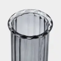 Ваза стекло настольная "Кейли" 19х9,5 см, серый