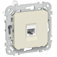 FLITE Розетка компьютерная RJ45 категория 5Е UTP РК5е-1-0-ФлСл сливочный IEK