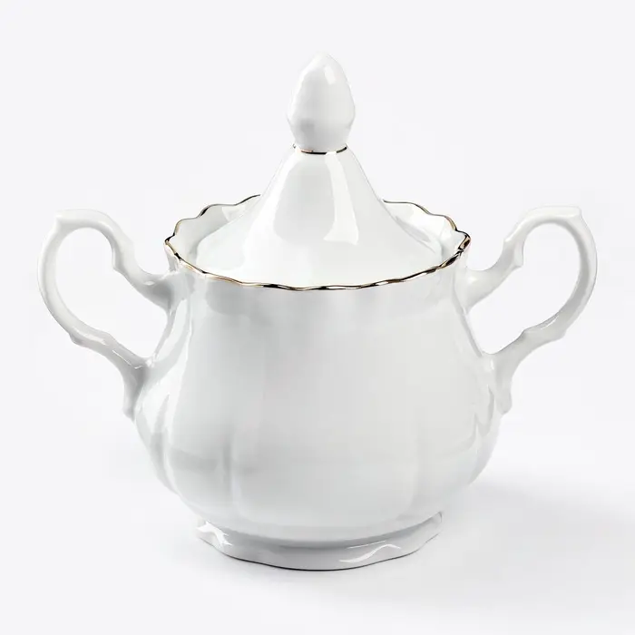 Сахарница Добрушский завод &laquo;Романс&raquo;, 550 мл, фарфор, белая