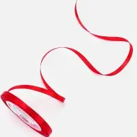 Лента атласная, 6 мм, 23&plusmn;1 м, красная №26