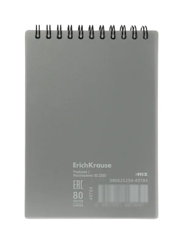 Блокнот А6 ErichKrause Ice Metallic, 80 листов в клетку, МИКС