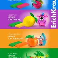 Тесто для лепки ErichKrause Baby, 8 цветов по 35 г, с алоэ вера