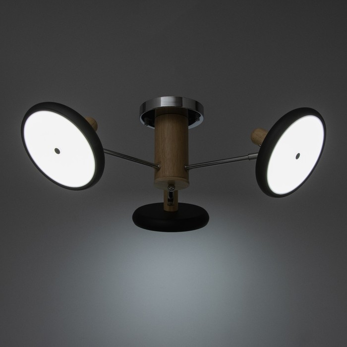 Люстра Люстра "Джулия" 3хLED 72Вт 3000-6000К черно-хромовый 62х62х22 см