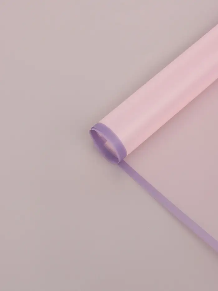 Пленка для цветов, "Полупрозрачная кайма", нежная сирень, 57х57 см