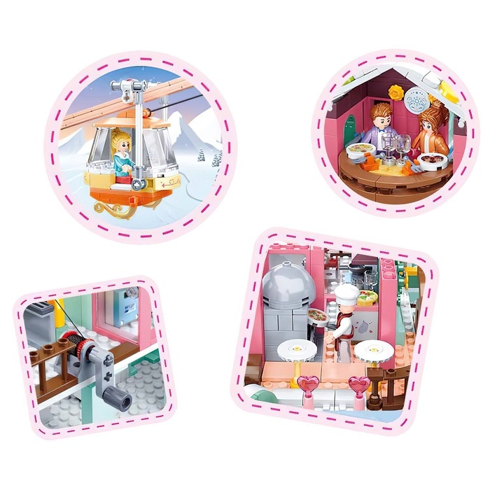 Конструктор Розовая мечта &laquo;Горнолыжная база&raquo;, 1065 деталей