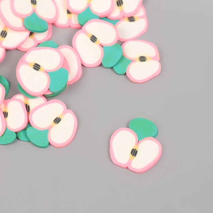 Декор для творчества PVC Декор для творчества PVC "Яблочки розовые в разрезе" набор 20 гр 0,3х1,9х1,9 см