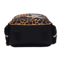 Рюкзак каркасный 35 х 27 х 13 см, Hatber Ergonomic Min "Влад А4", чёрный/оранжевый NRk_70104