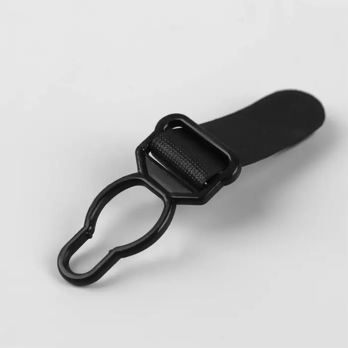 Застёжка для чулок, 12 мм, 4 шт., чёрная Застёжка для чулок, 12 мм, 4 шт., чёрная