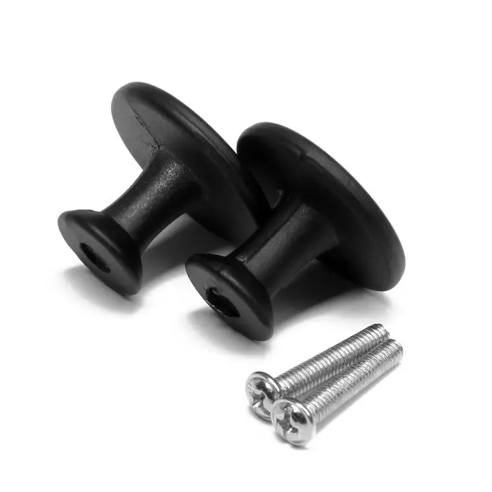 Ручка-кнопка ТУНДРА РК118BL, d=30 мм, черная Ручка-кнопка ТУНДРА РК118BL, d=30 мм, черная