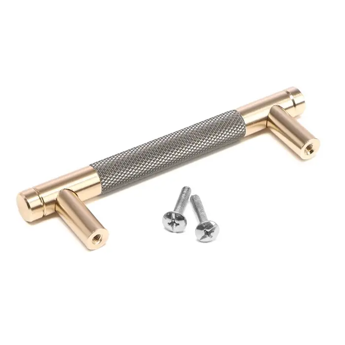 Ручка-рейлинг CAPPIO CRYSTAL, м/о 96 мм, цвет золото/серый