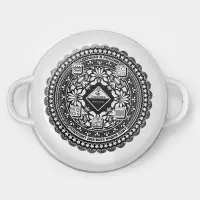 Кастрюля эмалированная &laquo;Мозаика&raquo; 1.5 л, d=15 см, индукция, белая