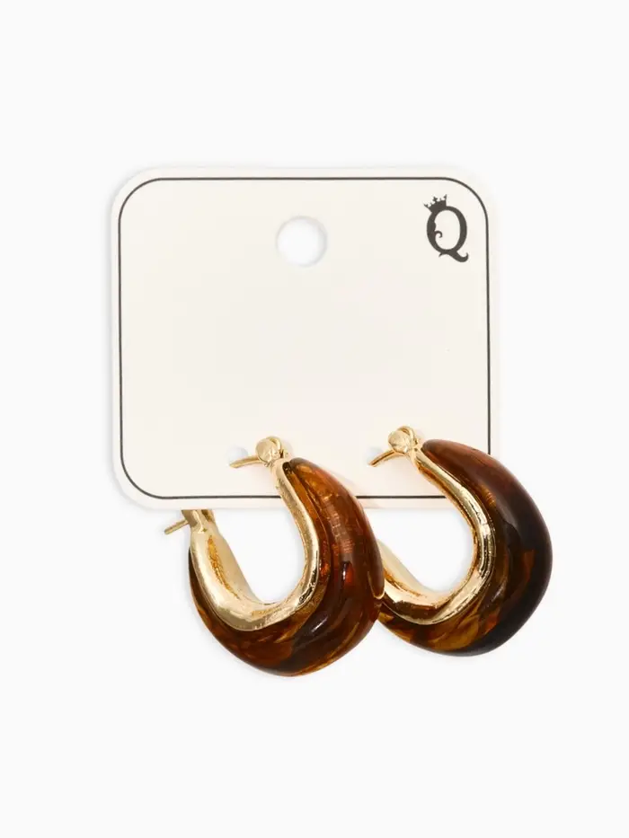 Серьги акрил "Хиты сезона", полумесяц, цвет коричневый в золоте