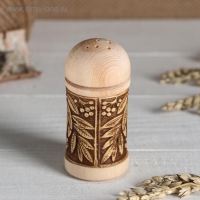 Солонка "Рябинка" (СОЛЬ), 4х9 см, береста