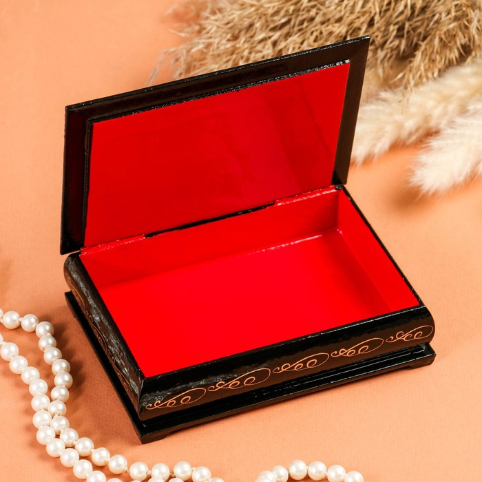 Шкатулка «Зимняя тройка», 10×14 см, лаковая миниатюра Шкатулка «Зимняя тройка», 10×14 см, лаковая миниатюра