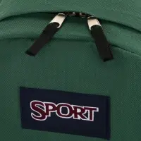 Рюкзак школьный на молнии, с карманом, однотонный, размер 30&times;14&times;41 см, насыщенно-зелёный