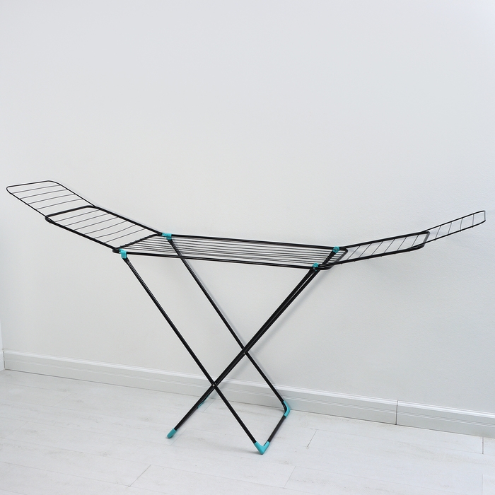 Сушилка для белья напольная, 220×50×90 см, 25 м, цвет черный Сушилка для белья напольная, 220×50×90 см, 25 м, цвет черный