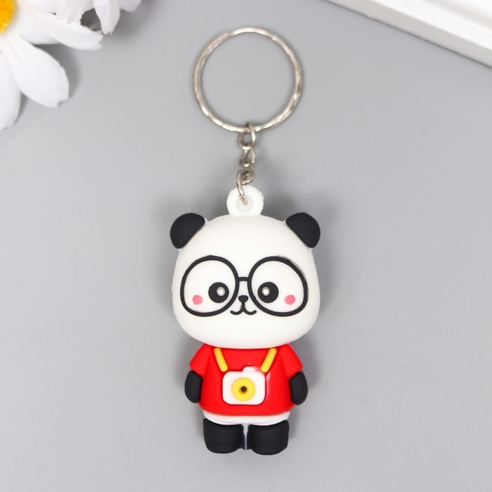 Брелок резина Брелок резина "Панда с фотоаппаратом" МИКС 2,3х3,3х5 см