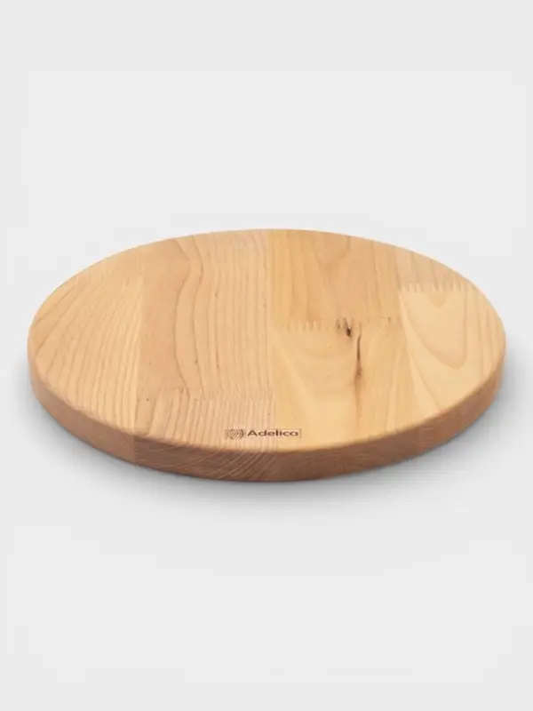 Подарочный набор посуды Adelica &laquo;Бари&raquo;, доска разделочная d=25 см, блюдо для подачи d=24 см, менажница 3 секции d=20 см, подставка, дерево берёза