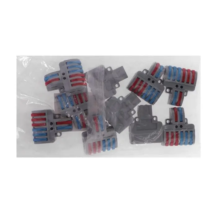 Клемма электрическая проходная, 32 А, 0.08-4 мм2, фаза/ноль, 2 ввод 6 вывод, набор 10 шт.