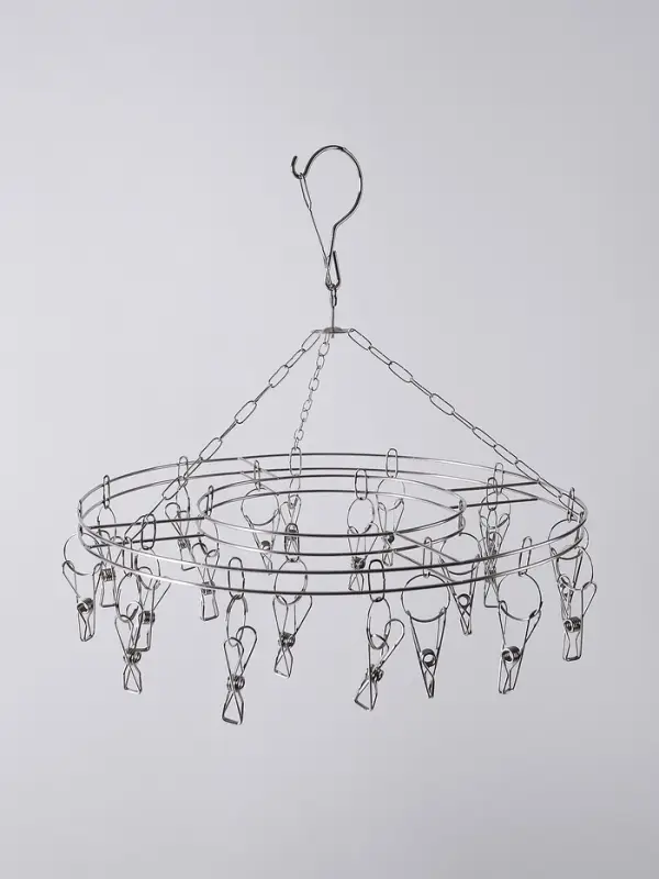 Вертушка торговая, 20 прищепок, d=36 см, цвет хром