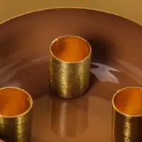 Подсвечник на 3 свечи на магнитах «Бисквит», 13×13×4 см