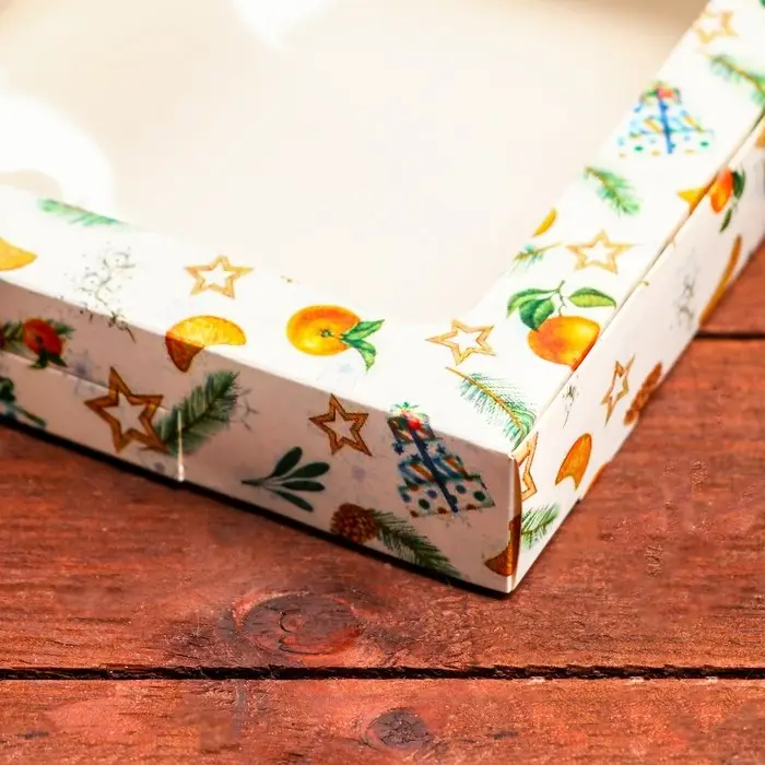 Коробка самосборная «Новогоднее настроение », 16×16×3 см