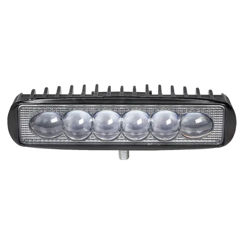 Фара светодиодная прямоугольная, 6 LED 4D линза, 18W, (157х42х40) 12/24V