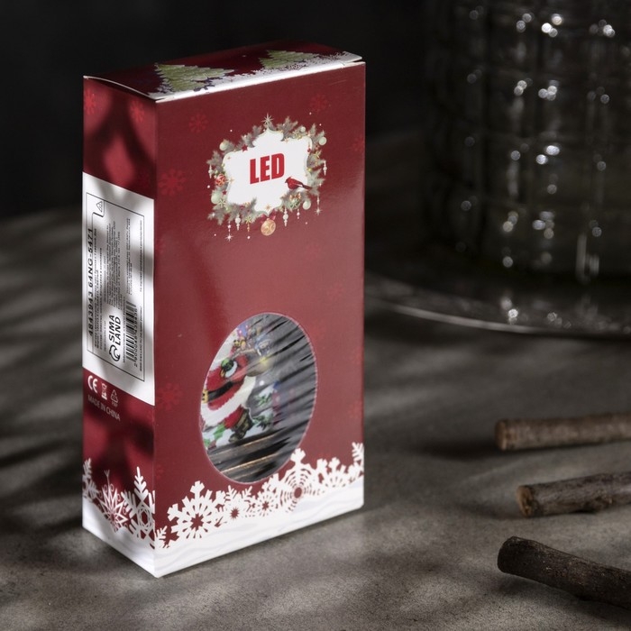 Светодиодная фигура «Фонарь с Дедом Морозом» 7 × 13 × 3.5 см, пластик, батарейки AG13х3 (в комплекте), свечение тёплое белое