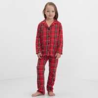 Пижама детская KAFTAN "Клетка" размер 32 (110-116 см)