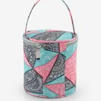 Сумка-футляр &laquo;Цветы&raquo;, 1 люверс, d = 14&times;14.5 см, цвет разноцветный