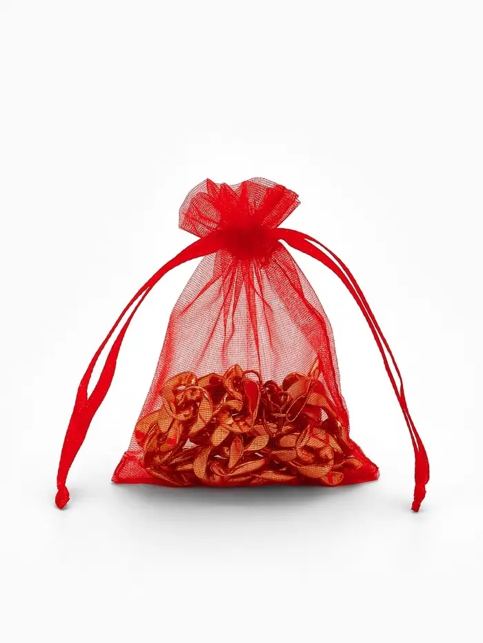 Набор подарочных мешочков 100шт. , 7*9, цвет красный (1716471)