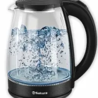 Чайник электрический Sakura SA-2743BK, 1.8 л, 1800 Вт, стеклянный, с подсветкой