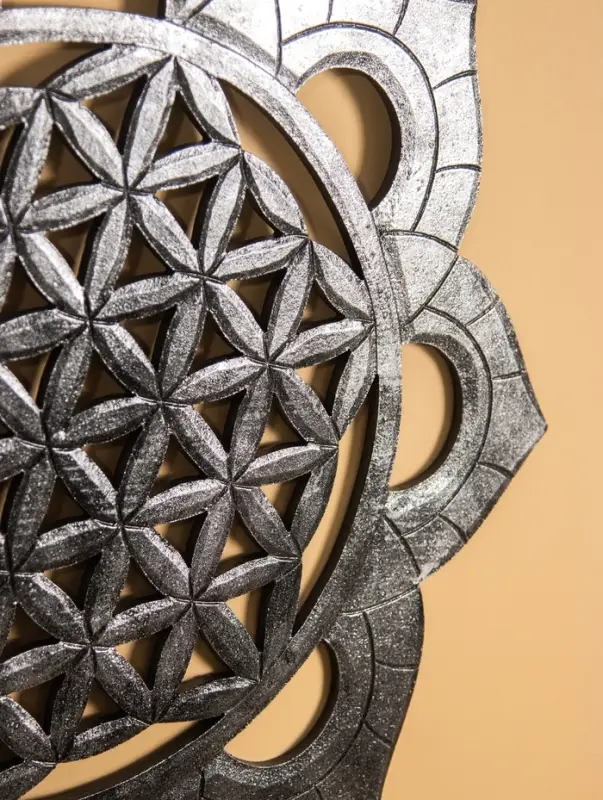 Панно  Панно "Подсолнух" МДФ, 60х60х1 см, серебро