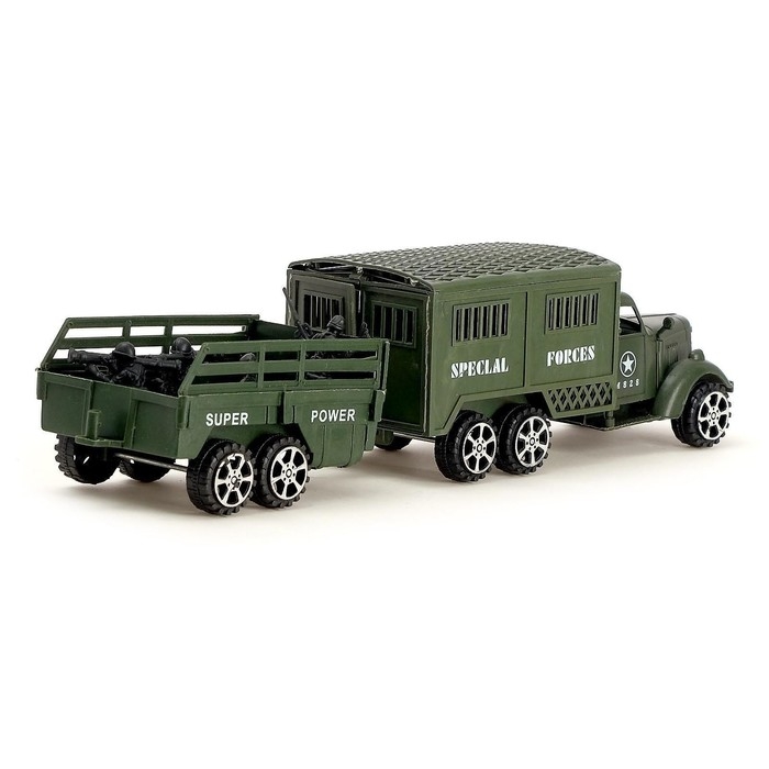 Машина инерционная &laquo;Армия&raquo;, с прицепом, МИКС