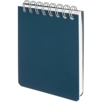 Блокнот Комус на спирали, синий, А7, 80л клетка