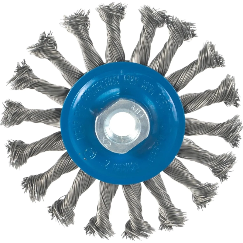 Корщетка для УШМ BOSCH 115мм, M14, дисковая, плоская, витая (2609256512)
