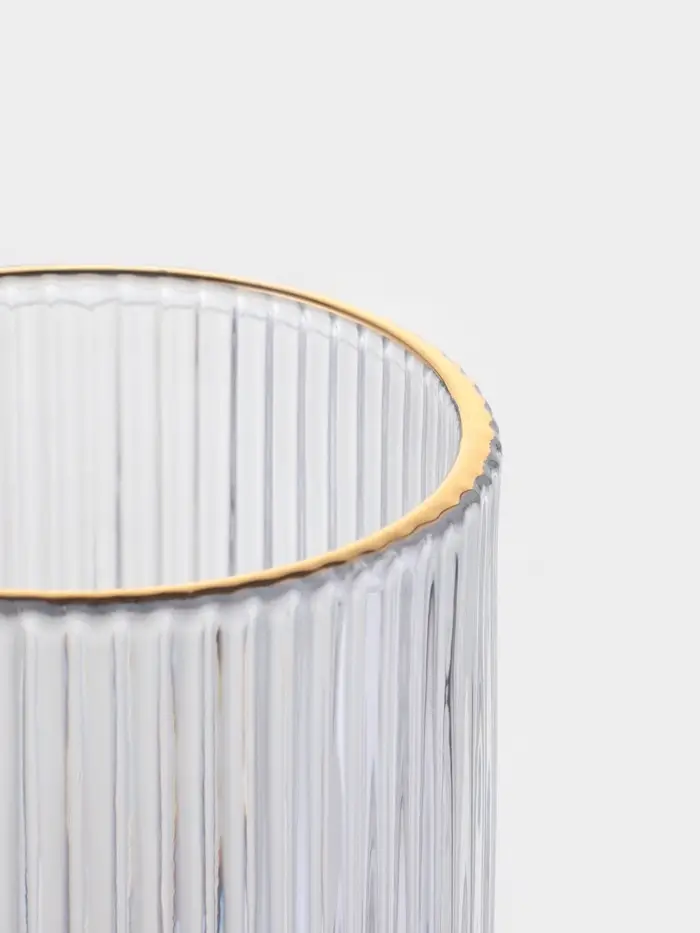 Набор стаканов 6 шт, 400 мл, золотой обод