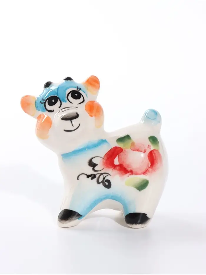 Фигурка фарфоровая &laquo;Козлик Богдан&raquo;, гжель, 6.5&times;6&times;3.5 см, МИКС