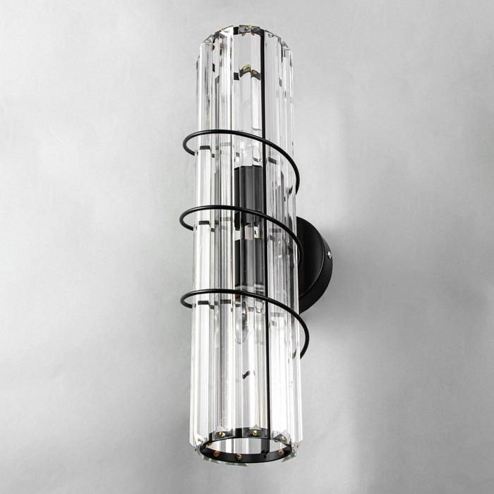 Бра "Кристас" 2хЕ27 40Вт черный 14х12х40см