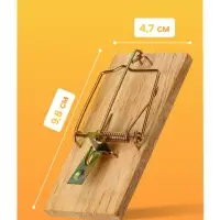 Мышеловка, 9.8×4.7 см, дерево, Greengo