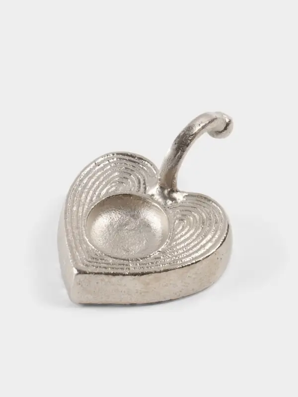 Подсвечник с ручкой &laquo;Сердце&raquo;, 12&times;9.5&times;5.5 см, алюминий