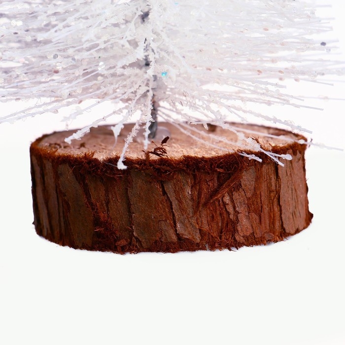 Новогодний декор «Ёлка в белом цвете с блёстками», 8 × 8 × 15 см Новогодний декор «Ёлка в белом цвете с блёстками», 8 × 8 × 15 см